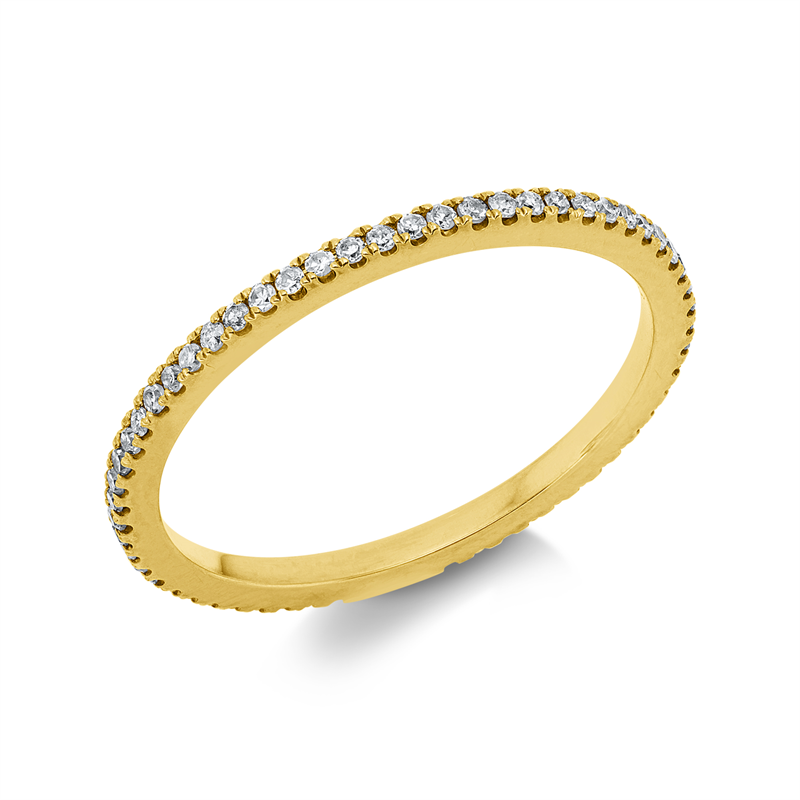 Image 90004245 - Ring 18 kt GG, 60 Diamanten 0,20 ct, TW-pi, B:1,3 mm, Weite:51 =*=*= Unterkategorie: ...