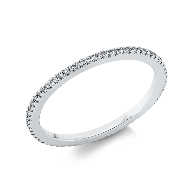 Image 90004246 - Ring 18 kt WG, 63 Brillanten 0,12 ct, TW-si, Weite:48 =*=*= Unterkategorie: Memoire ...