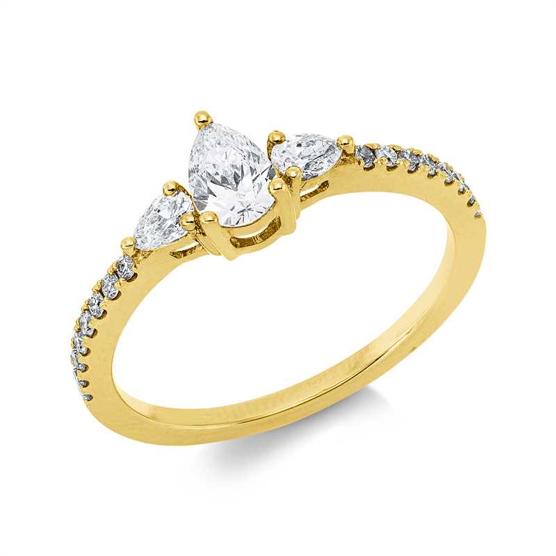 Image 90004249 - Ring 18 kt GG, 19 Fant-Schl. 0,57 ct, I-vsi/si, H:10,2 mm, B:6,2 mm, ...