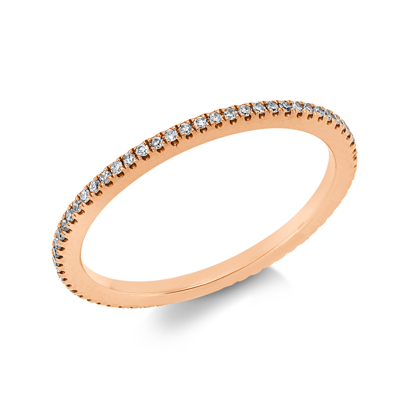 Image 90004252 - Ring 18 kt RG, 65 Diamanten 0,14 ct, I-si, B:1,3 mm, Weite:49 =*=*= Unterkategorie: ...
