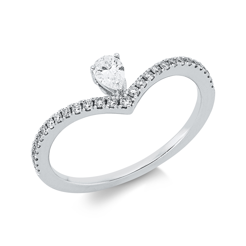 Image 90004254 - Ring 18 kt WG, 30 Fant-Schl. 0,28 ct, TW-si, B:6,2 mm, Weite:53 =*=*= Unterkategorie: ...