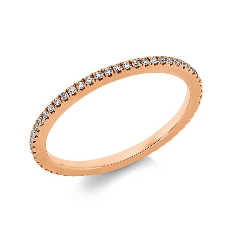 Image 90004255 - Ring 18 kt RG, 58 Diamanten 0,15 ct, I-si, B:1,3 mm, Weite:49 =*=*= Unterkategorie: ...