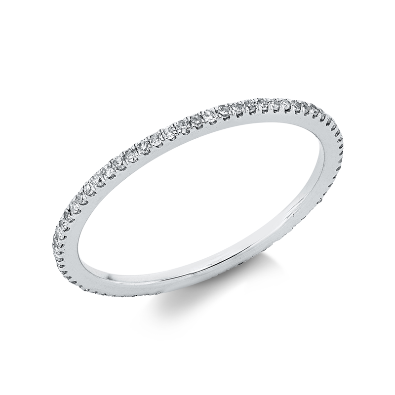 Image 90004157 - Ring 18 kt WG, 68 Diamanten 0,21 ct, TW-si, B:1,0 mm, Weite:52 =*=*= Unterkategorie: ...