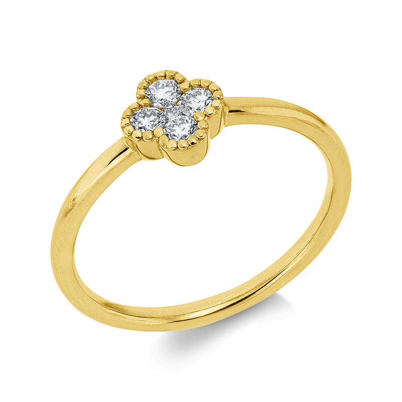 Image 90004282 - Ring 18 kt GG, 5 Brillanten 0,18 ct, TW-si, H:6,2 mm, B:6,5 mm, ...