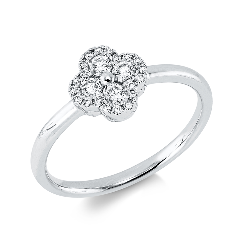 Image 90004284 - Ring 18 kt WG, 24 Brillanten 0,25 ct, TW-si, H:7,9 mm, B:8,0 mm, ...