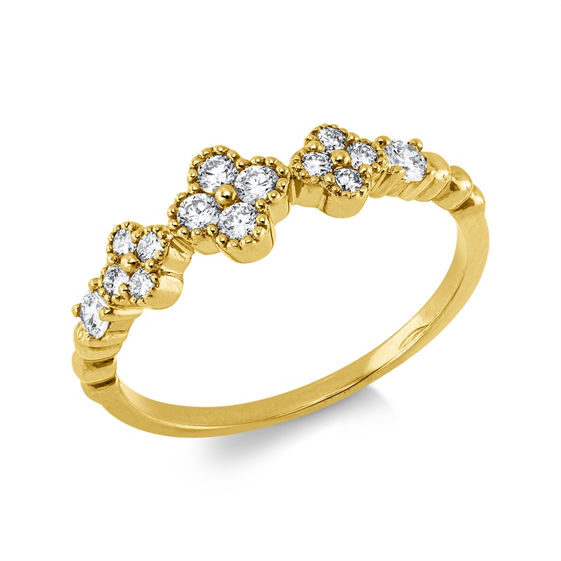 Image 90004286 - Ring 18 kt GG, 14 Brillanten 0,31 ct, TW-si, B:5,4 mm, Weite:52 =*=*= Unterkategorie: ...