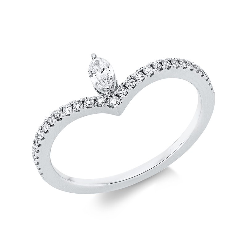 Image 90004289 - Ring 18 kt WG, 30 Fant-Schl. 0,24 ct, TW-si, B:6,7 mm, Weite:53 =*=*= Unterkategorie: ...