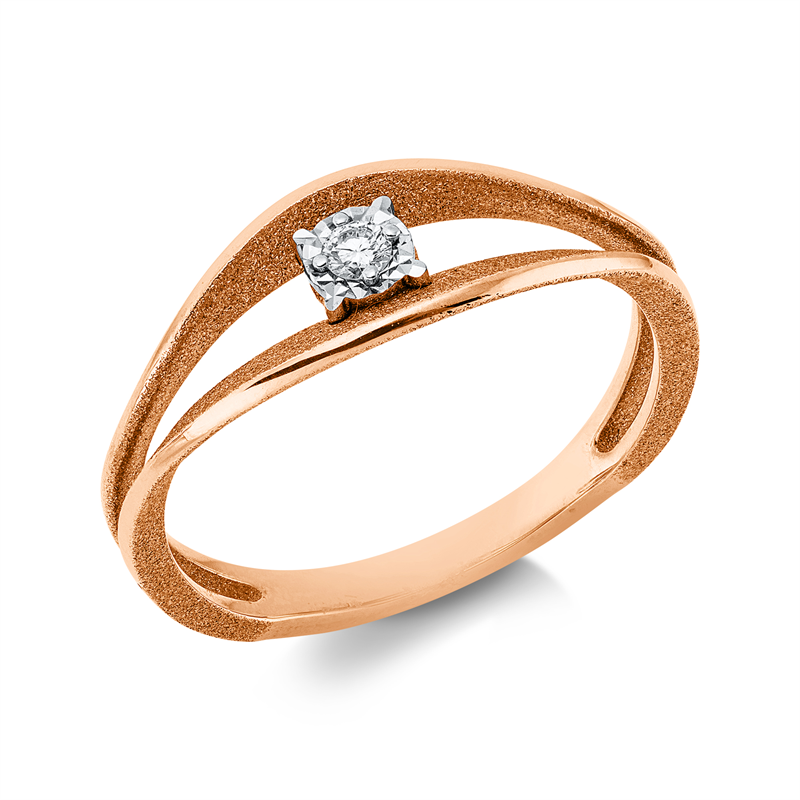 Image 90004307 - Ring 18 kt RG WG, 1 Brill. 0,04 ct, TW-si, H:3,0 mm, B:6,5 mm, ...