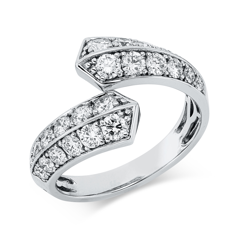 Image 90004308 - Ring 18 kt WG, 6 Brillanten 0,33 ct, TW-si, 6 Brillanten 0,45 ct, TW-si, 12 Brillanten ...