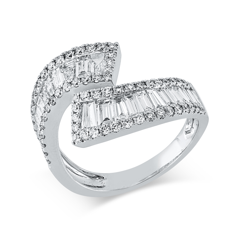 Image 90004324 - Ring 18 kt WG, 11 Trapeze 0,77 ct, TW-si, 13 Baguette 0,39 ct, TW-si, 66 Brillanten 0,51 ...