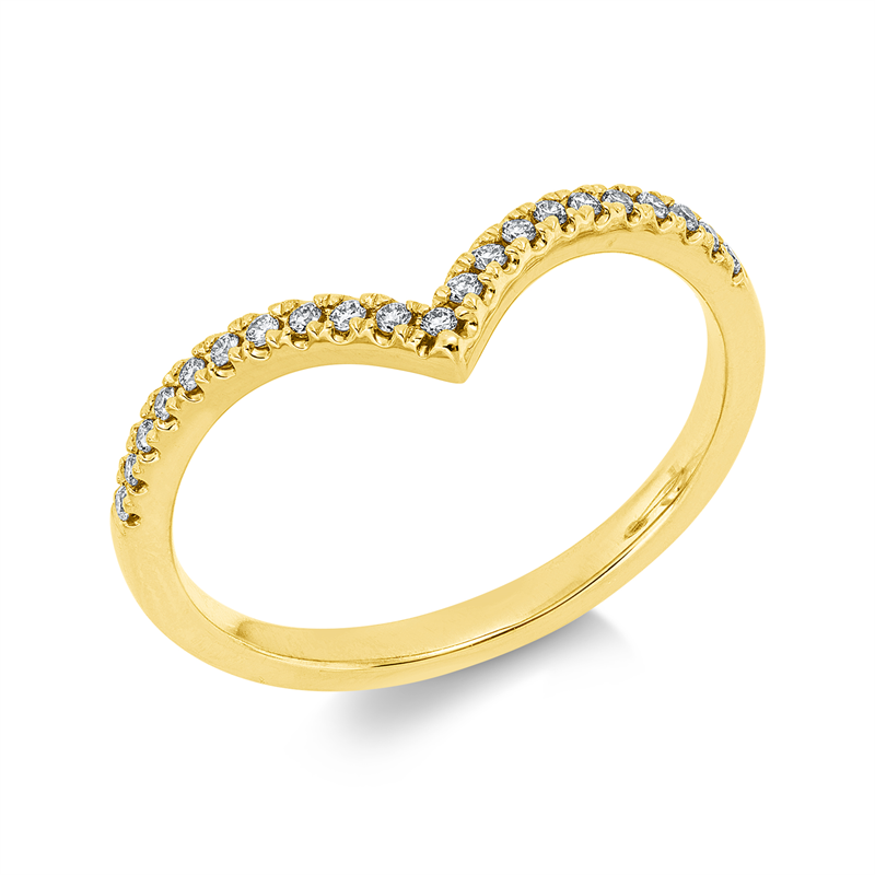 Image 90004343 - Ring 18 kt GG, 21 Brillanten 0,11 ct, TLB-si, B:5,5 mm, Weite:53 =*=*= Unterkategorie: ...