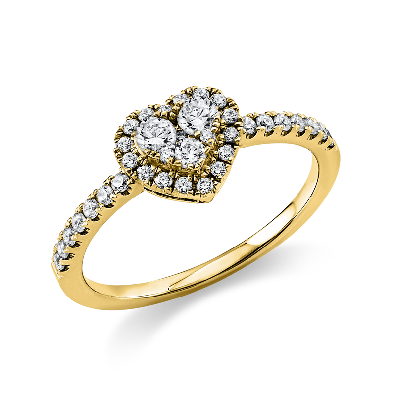 Image 90004372 - Ring 18 kt GG, 36 Brillanten 0,40 ct, TW-si, H:8,2 mm, B:7,4 mm, ...