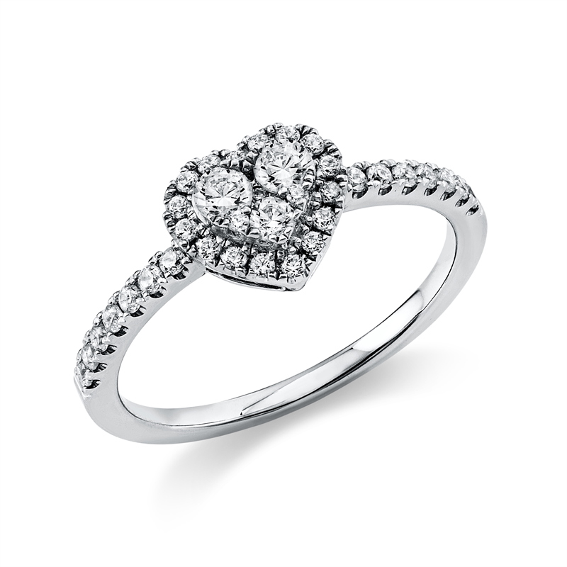 Image 90004382 - Ring 18 kt WG, 36 Brillanten 0,40 ct, TW-si, H:8,2 mm, B:7,4 mm, ...