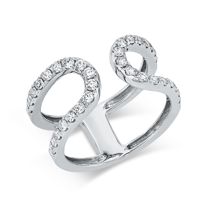 Image 90004393 - Ring 18 kt WG, 34 Brillanten 0,63 ct, TW-vsi, H:20,8 mm, B:9,7 mm, S:9,7 mm, ...