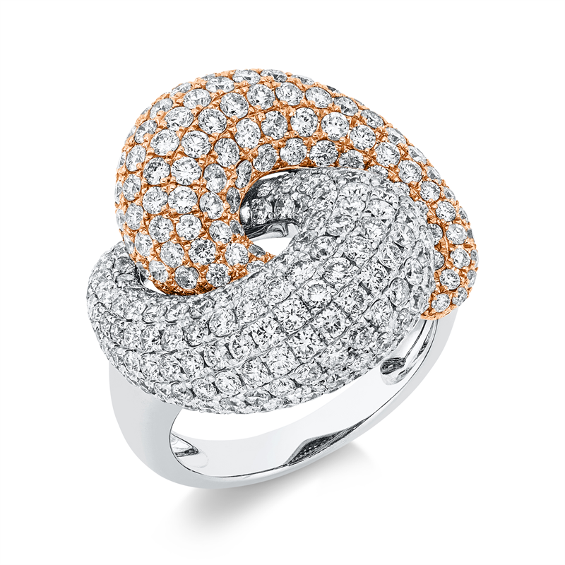 Image 90004397 - Ring 18 kt WG RG, 308 Brillanten 4,31 ct, TW-si, B:22,1 mm, ...