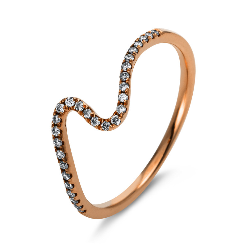 Image 90003539 - Ring 18 kt RG, 29 Brillanten 0,13 ct, TW-si, B:7,1 mm, Weite:53 =*=*= Unterkategorie: ...