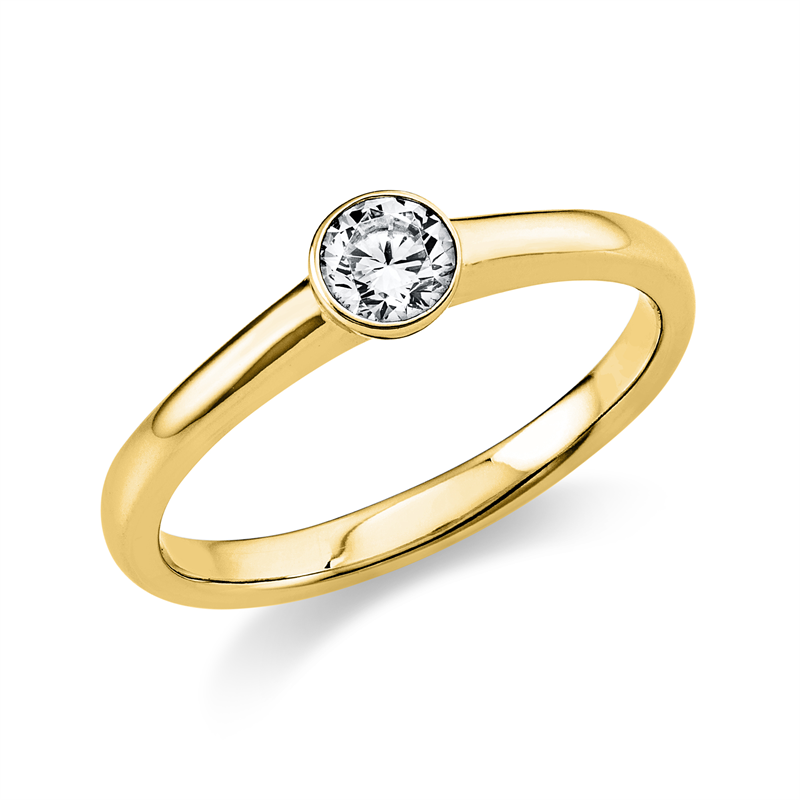 Image 90003542 - Ring 18 kt GG, 1 Brill. 0,25 ct, TW-si, B:2,0 mm, Weite:55 =*=*= Unterkategorie: ...