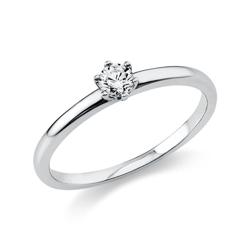 Image 90003547 - Ring 6er-Krappe 14 kt WG, 1 Brill. 0,15 ct, TW-si, Weite:55 =*=*= Unterkategorie: ...