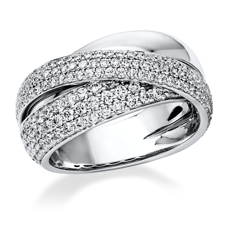 Image 90003559 - Ring 18 kt WG, 143 Brillanten 1,18 ct, TW-si, B:10,2 mm, Weite:54 =*=*= Unterkategorie: ...