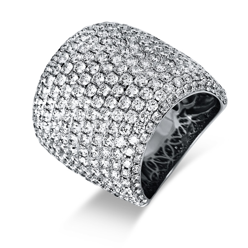 Image 90003572 - Ring 18 kt WG, 292 Brillanten 6,23 ct, TW-si, Weite:54 =*=*= Unterkategorie: Pavé, ...