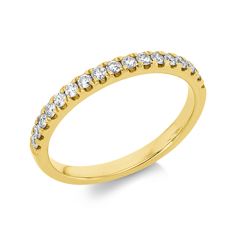 Image 90003573 - Ring 18 kt GG, 17 Brillanten 0,31 ct, TW-si, B:2,4 mm, Weite:54 =*=*= Unterkategorie: ...