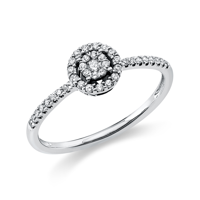 Image Ring 18 kt WG, 40 Brillanten 0,20 ct, TW-si, Ø:6,5 mm, Weite:60