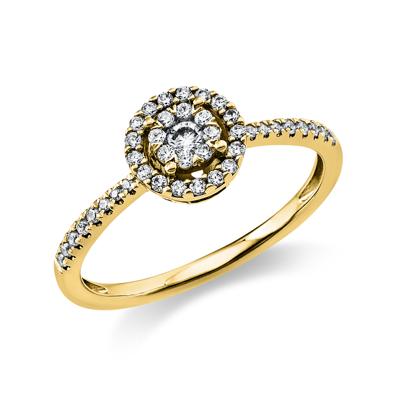 Image Ring 18 kt GG, 42 Brillanten 0,27 ct, TW-si, Ø:7,0 mm, Weite:55