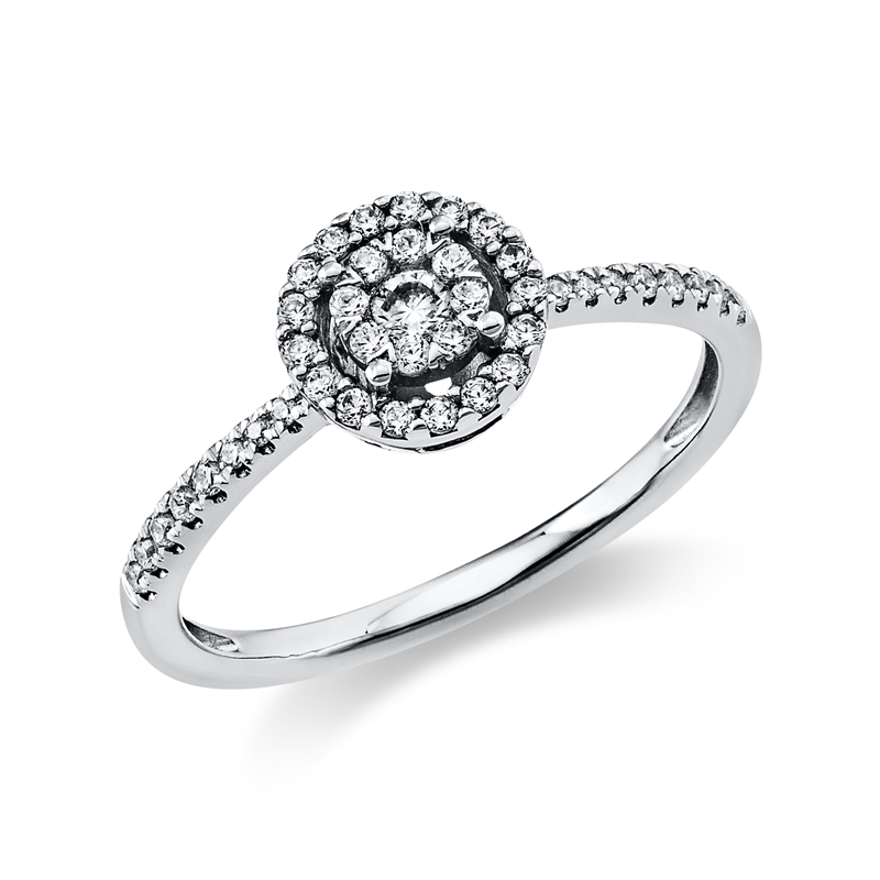 Image Ring 950 Pt Platin, 42 Brillanten 0,27 ct, TW-si, Ø:7,0 mm, Weite:60