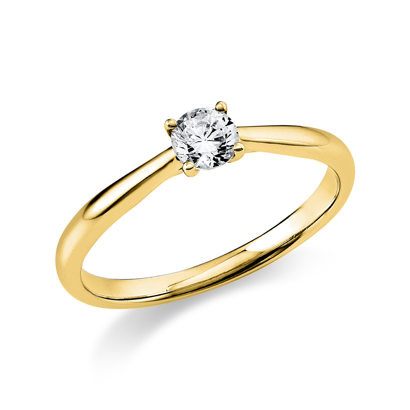 Image 90004411 - Ring 4er-Krappe 18 kt GG, 1 Brill. 0,25 ct, TW-vsi, Weite:52 =*=*= Unterkategorie: ...
