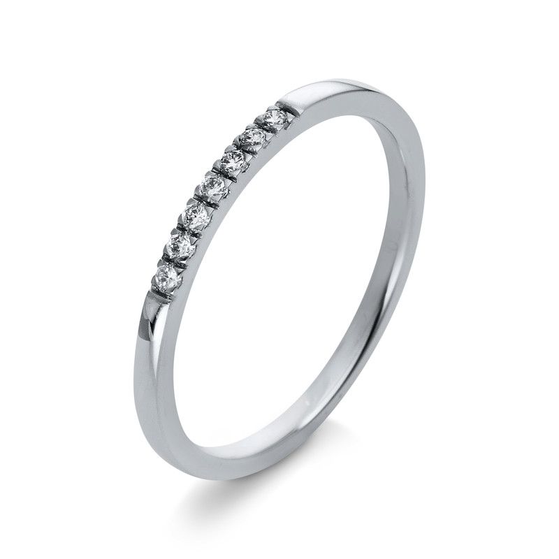 Image Ring 18 kt WG, 7 Brillanten 0,09 ct, TW-si, B:1,6 mm, Weite:54