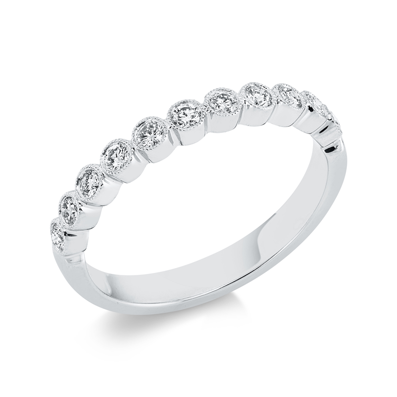 Image 90004430 - Ring Zarge 18 kt WG, 11 Brillanten 0,32 ct, TW-si, Weite:53 =*=*= Unterkategorie: ...