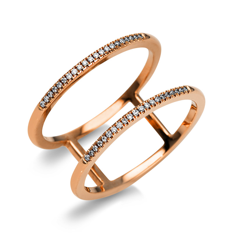 Image 90004433 - Ring 18 kt RG, 42 Brillanten 0,08 ct, TW-si, B:10,6 mm, S:1,5 mm, ...