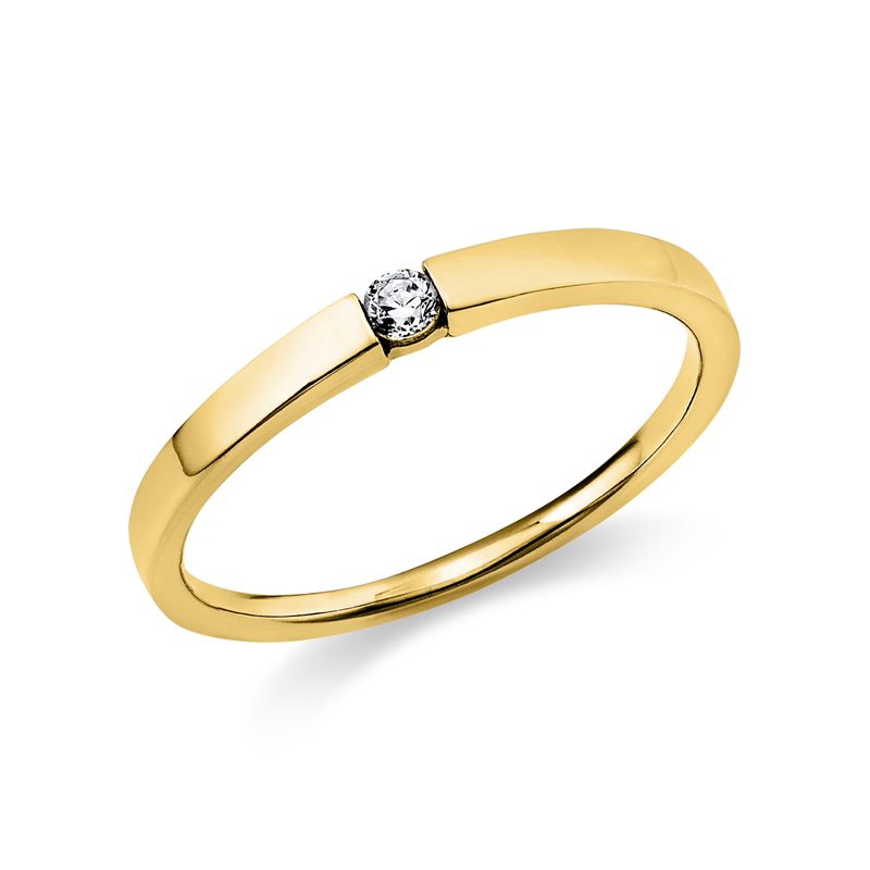 Image Ring 18 kt GG, 1 Brill. 0,05 ct, TW-si, Weite:54