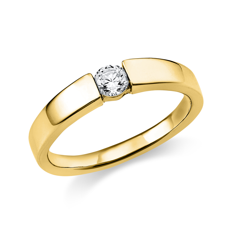 Image Ring 18 kt GG, 1 Brill. 0,20 ct, TW-si, Weite:54