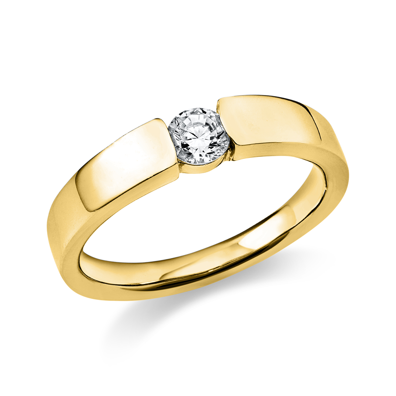 Image Ring 18 kt GG, 1 Brill. 0,25 ct, TW-si, Weite:54