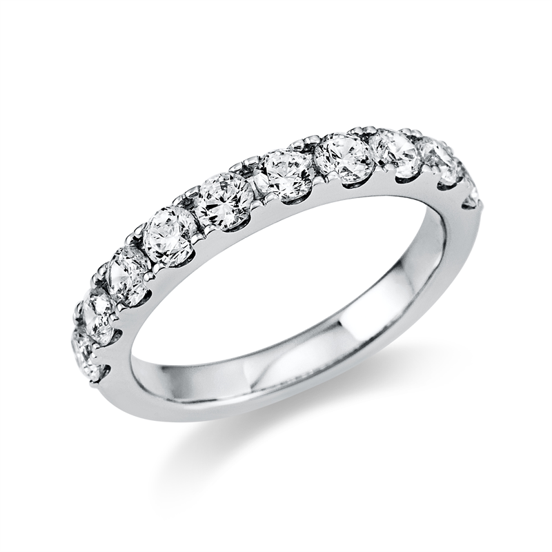 Image 90003157 - Ring 14 kt WG, 10 Brillanten 1,07 ct, TW-si, Weite:56 =*=*= Unterkategorie: Memoire ...