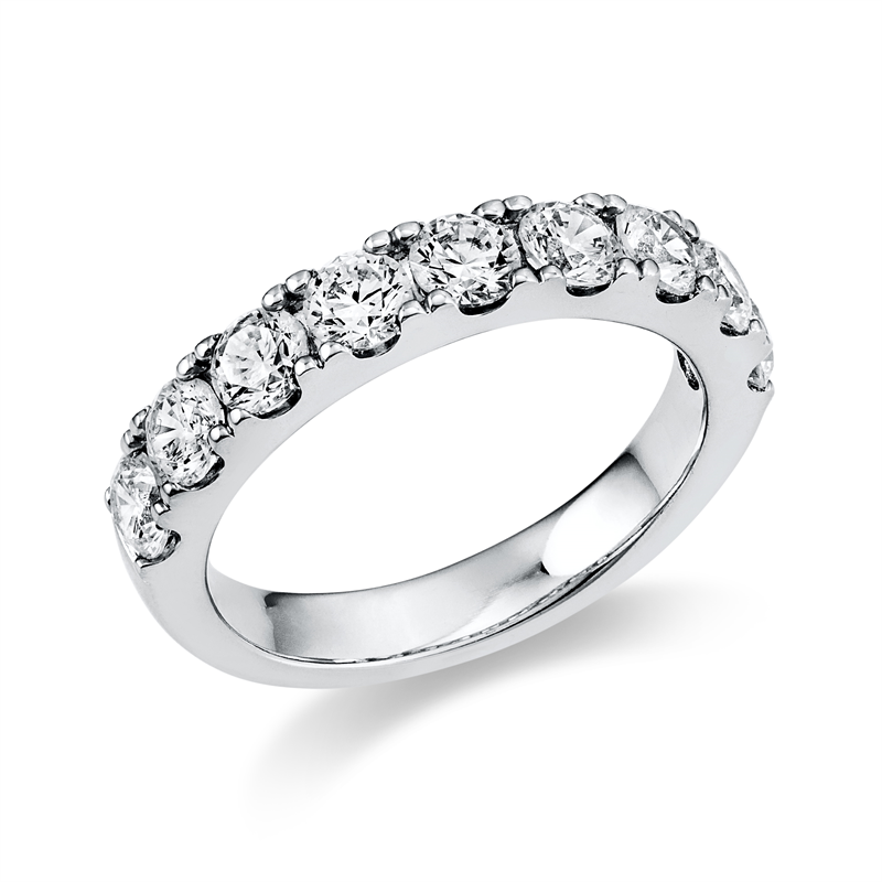 Image Ring 18 kt WG, 9 Brillanten 1,50 ct, TW-si, Weite:50