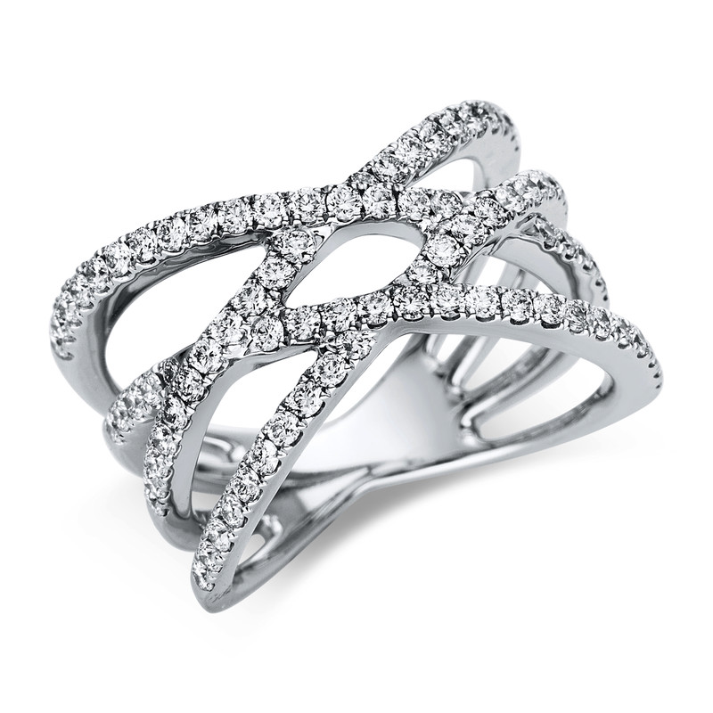 Image 90004482 - Ring 18 kt WG, 84 Brillanten 1,00 ct, TW-vsi, Weite:54 =*=*= Unterkategorie: Exklusiv, ...