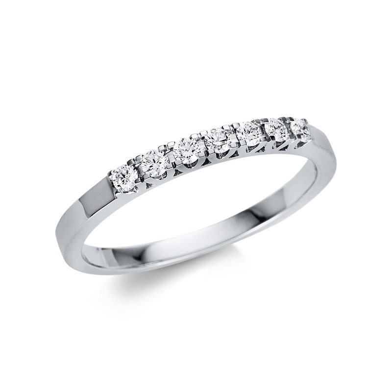 Image 90003217 - Ring 14 kt WG, 7 Brillanten 0,18 ct, TW-si, B:1,8 mm, Weite:54 =*=*= Unterkategorie: ...