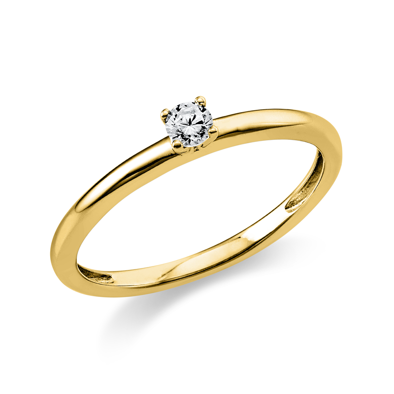 Image 90004497 - Ring 4er-Krappe 14 kt GG, 1 Brill. 0,10 ct, TW-si, Weite:52 =*=*= Unterkategorie: ...