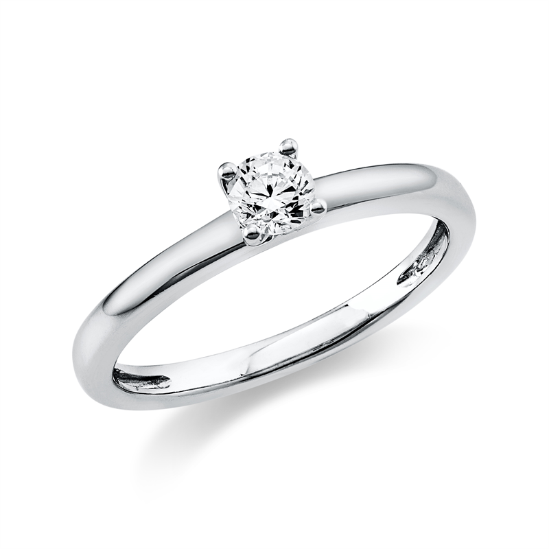 Image 90004541 - Ring 4er-Krappe 14 kt WG, 1 Brill. 0,25 ct, TW-si, Weite:56 =*=*= Unterkategorie: ...