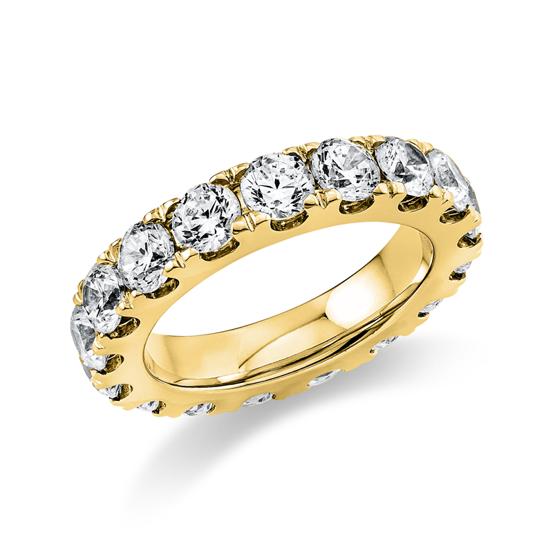Image 90003255 - Ring 18 kt GG, 17 Brillanten 3,96 ct, TW-si, Weite:53 =*=*= Unterkategorie: Memoire ...