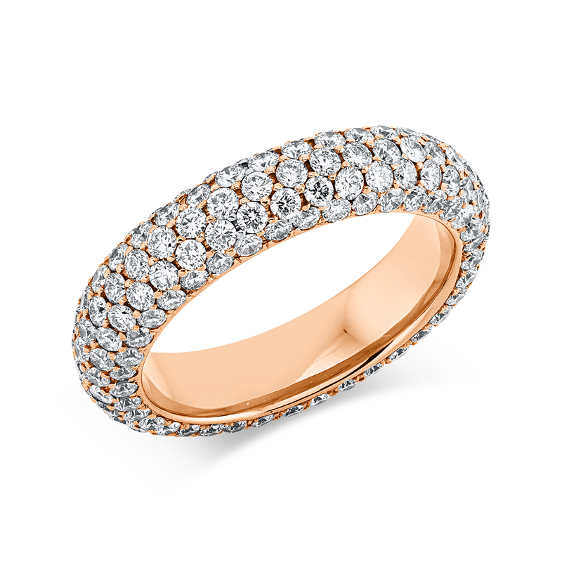 Image 90004660 - Ring 18 kt RG, 190 Brillanten 3,06 ct, TW-vsi, Weite:54 =*=*= Unterkategorie: Pavé, ...