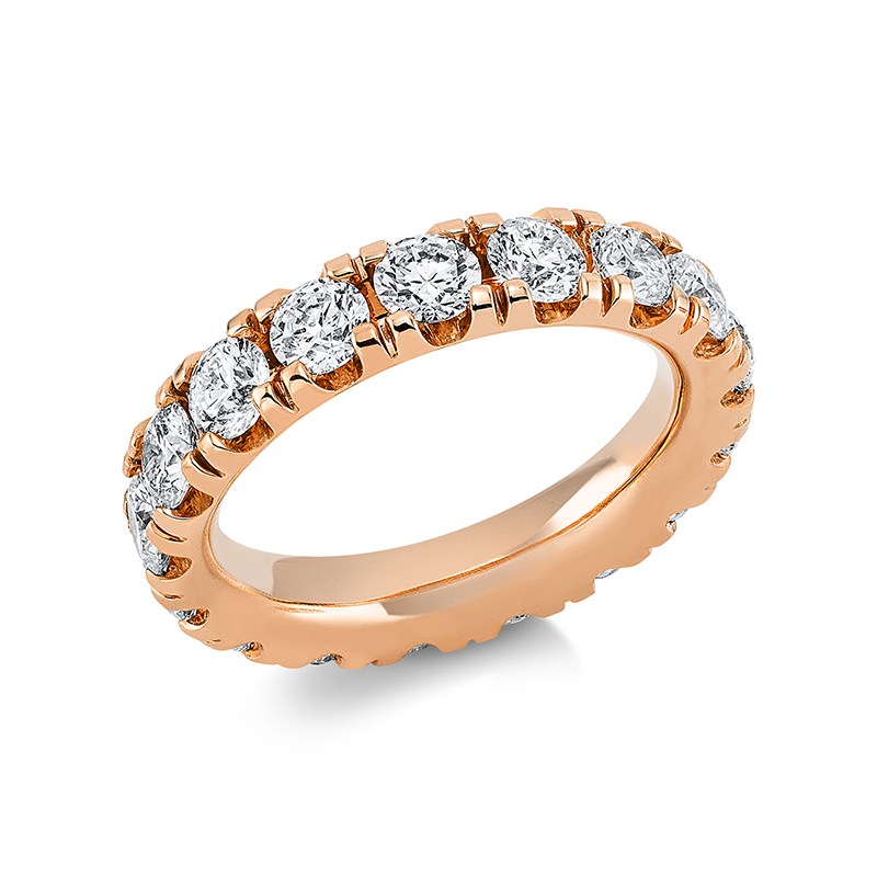 Image 90004696 - Ring 18 kt RG, 17 Brillanten 3,76 ct, TW-si, B:5,1 mm, Weite:56 =*=*= Unterkategorie: ...