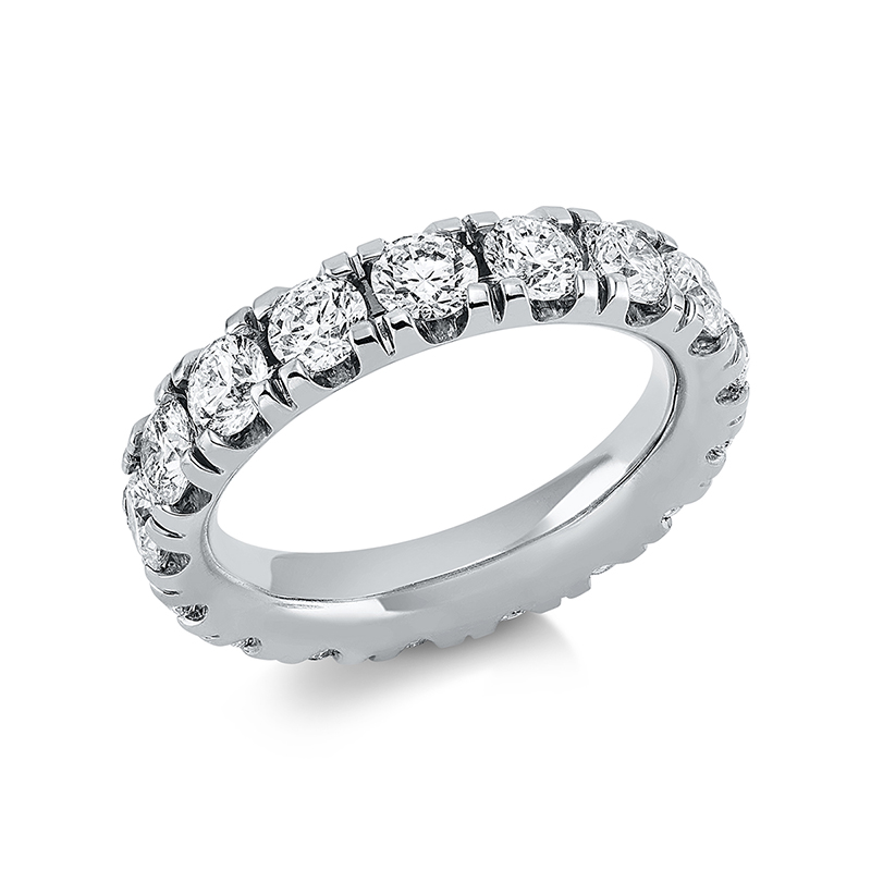 Image 90004699 - Ring 18 kt WG, 17 Brillanten 3,94 ct, TW-si, B:5,1 mm, Weite:56 =*=*= Unterkategorie: ...