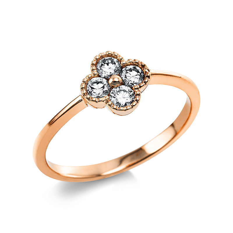 Image 90004703 - Ring 18 kt RG, 4 Brillanten 0,32 ct, TW-si, Weite:54 =*=*= Unterkategorie: Modern ...