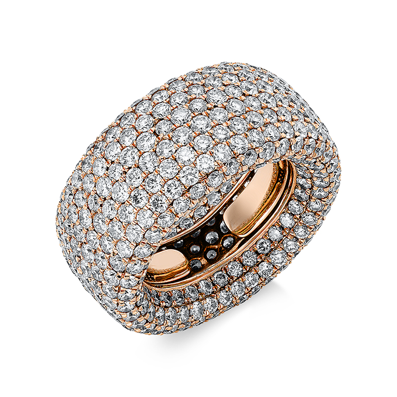 Image 90004710 - Ring 18 kt RG, 490 Brillanten 10,72 ct, TW-vsi, Weite:54 =*=*= Unterkategorie: Pavé, ...
