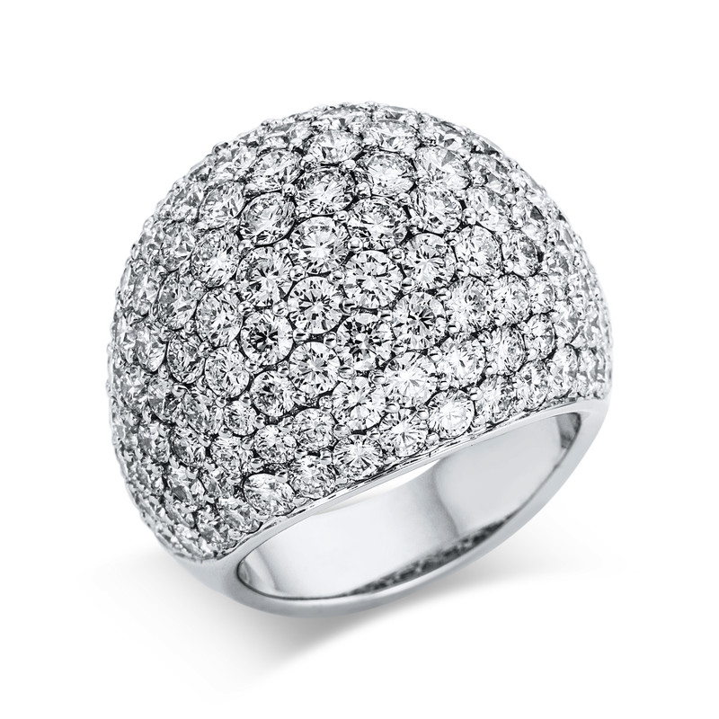 Image 90004715 - Ring 18 kt WG, 151 Brillanten 8,14 ct, TW-vsi, B:21,3 mm, ...