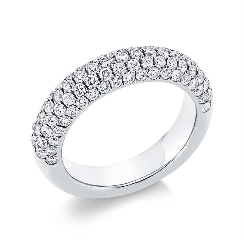 Image 90004717 - Ring 18 kt WG, 96 Brillanten 1,52 ct, TW-vsi, B:5,2 mm, Weite:55 =*=*= Unterkategorie: ...