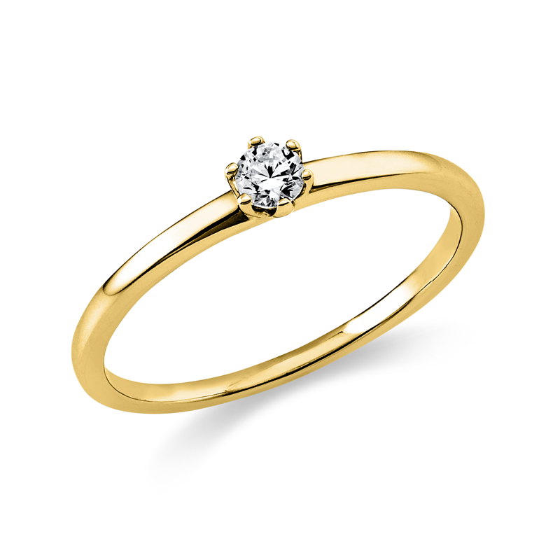 Image 90004573 - Ring 6er-Krappe 18 kt GG, 1 Brill. 0,10 ct, TW-vsi, Weite:53 =*=*= Unterkategorie: ...